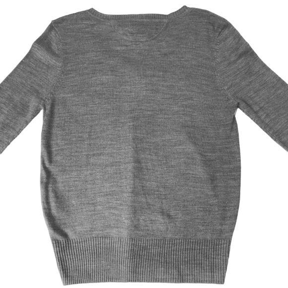 Miss Shop NWT 14 argyle pattern jumper sweater knit grey pink purple preppy - Picture 2 of 8